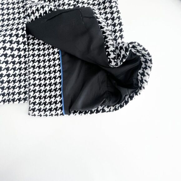Tahari Women's Houndstooth Open Jacket Career Office Black White Size 10 - Picture 4 of 9